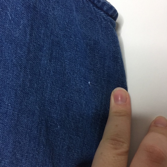 Aritzia Wilfred Trompette Dress With Linen Blue M - Picture 10 of 15